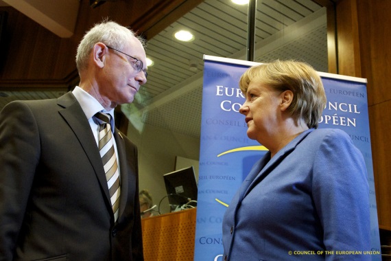 Herman Van Rompuy e Angela Merkel