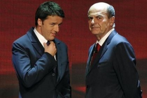 Matteo Renzi e Pierluigi Bersani