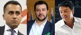 Di Maio Salvini e Renzi