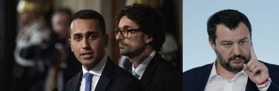 Di Maio, Toninelli e Salvini