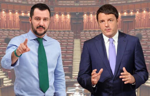 Matteo Salvini e Matteo Renzi