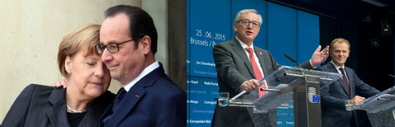 Merkel Hollande Juncker e Tusk