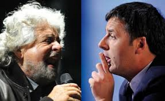 Beppe Grillo e Matteo Renzi