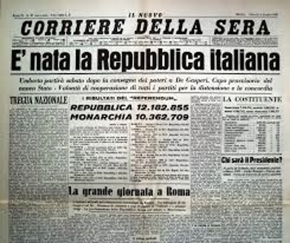 Corriere - Prima Repubblica italiana