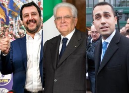 Salvini Mattarella e Di Maio