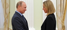 Vladimir Putin e Federica Mogherini